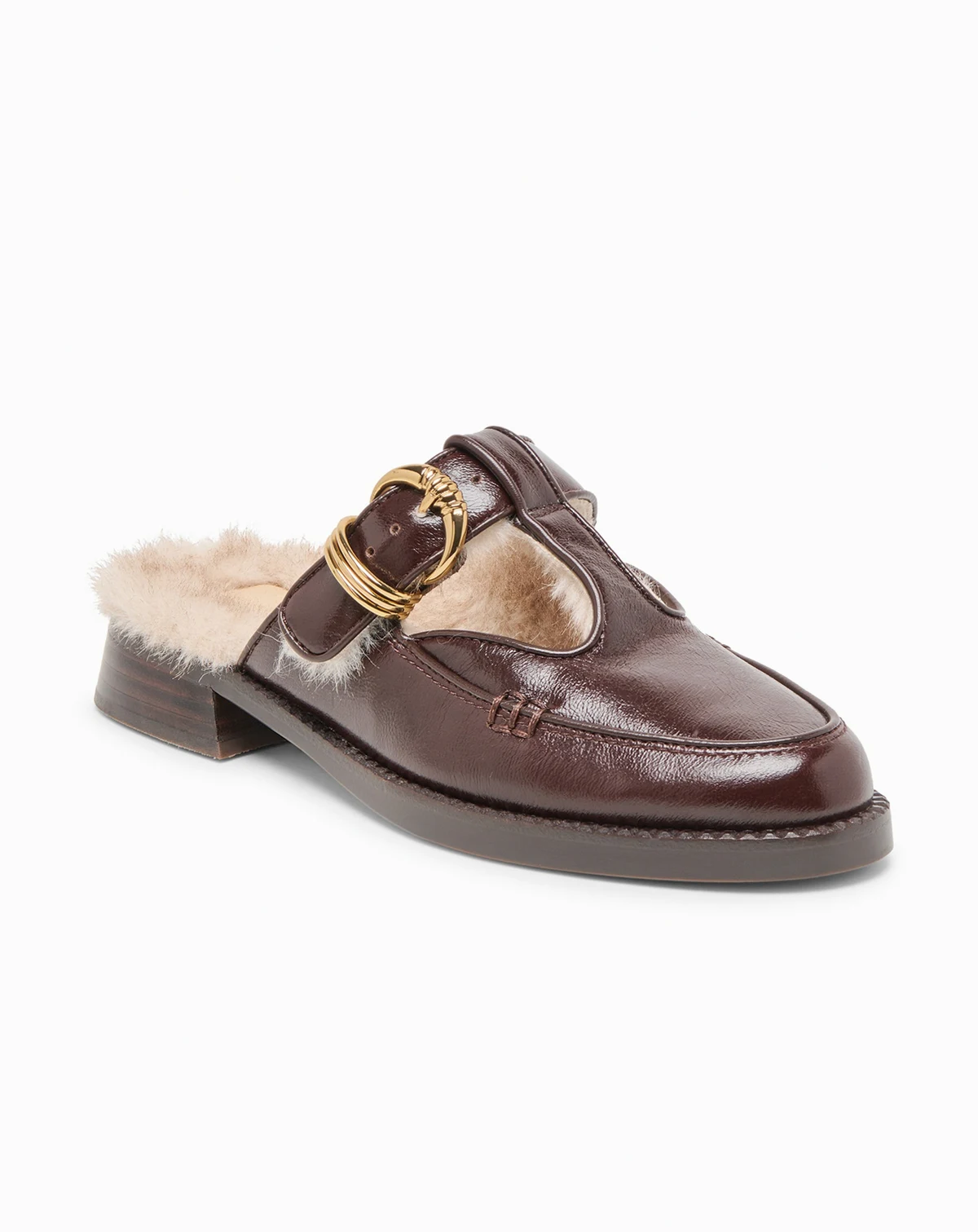 Women's Harlah Plush Cut Out Cozy Mule Flats