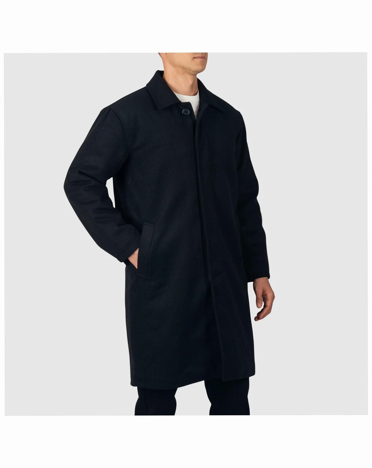 Men's Zach Men s Wool Blend Overcoat – Knee-Length Trench Coat, Runs Large for Layering Over Suits or Sweaters