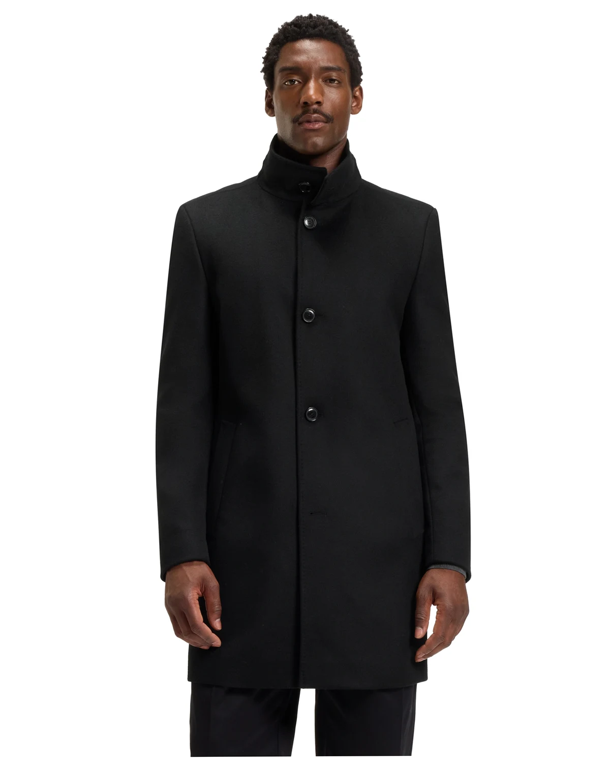 Men's Wool Cashmere Slim-Fit Coat