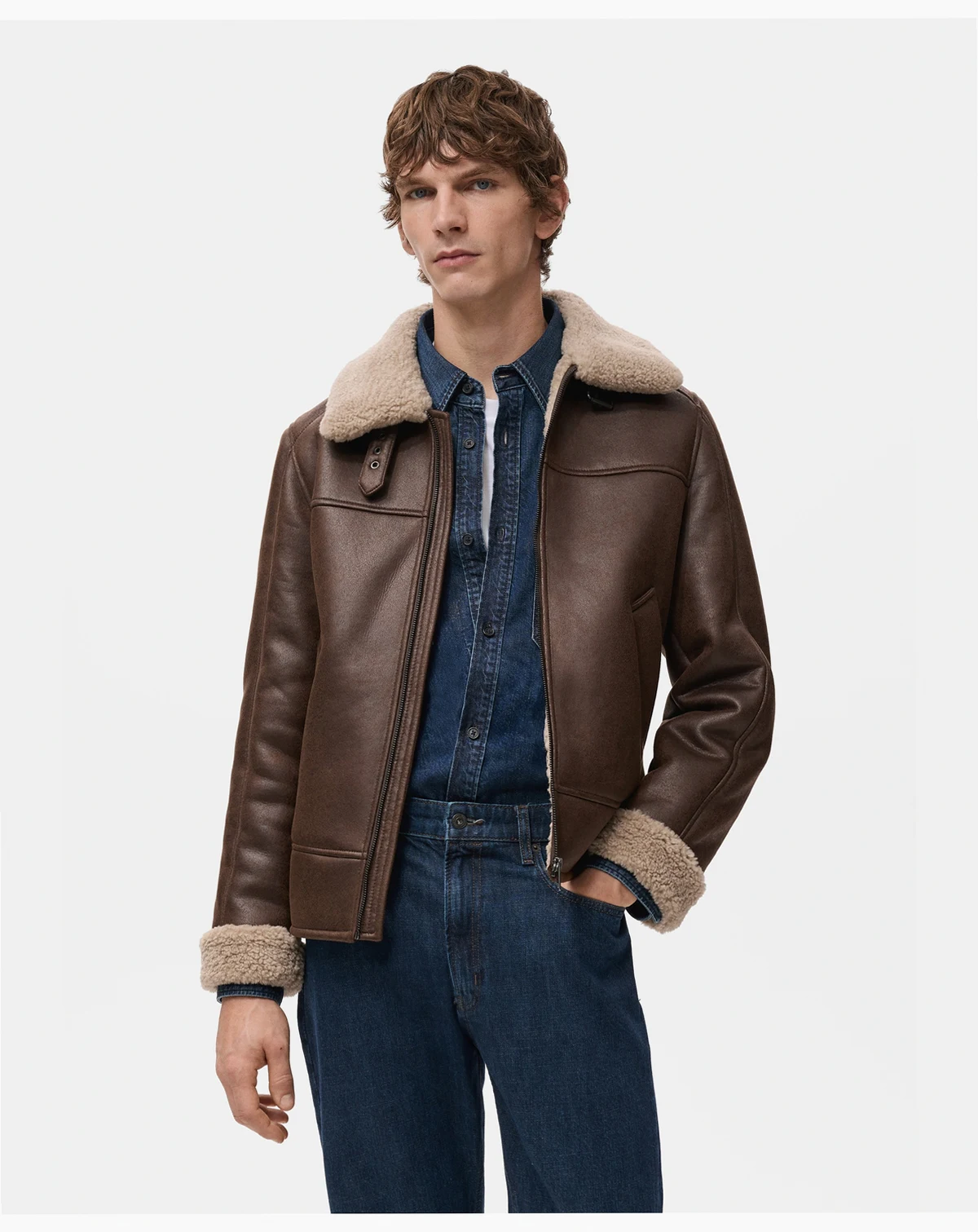 Men's Double Face Sheepskin Jacket