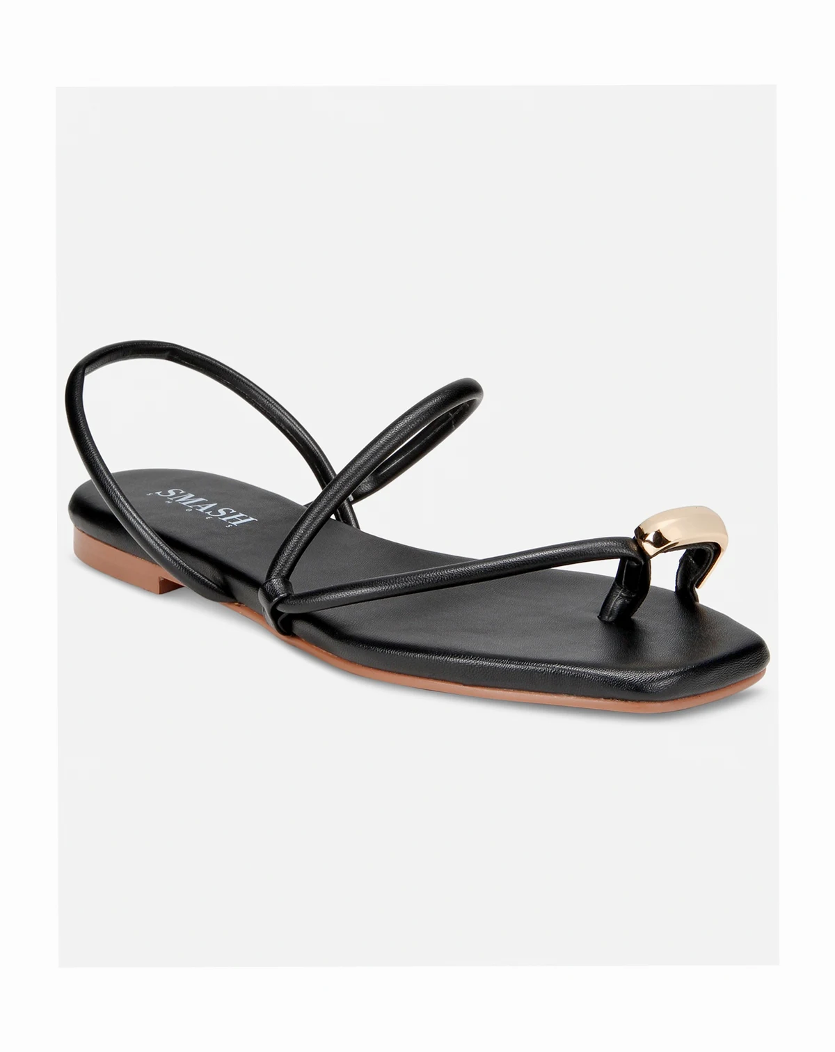 Women's Charlotte Gold Toe Strappy Flat Sandals - Extended Sizes Available