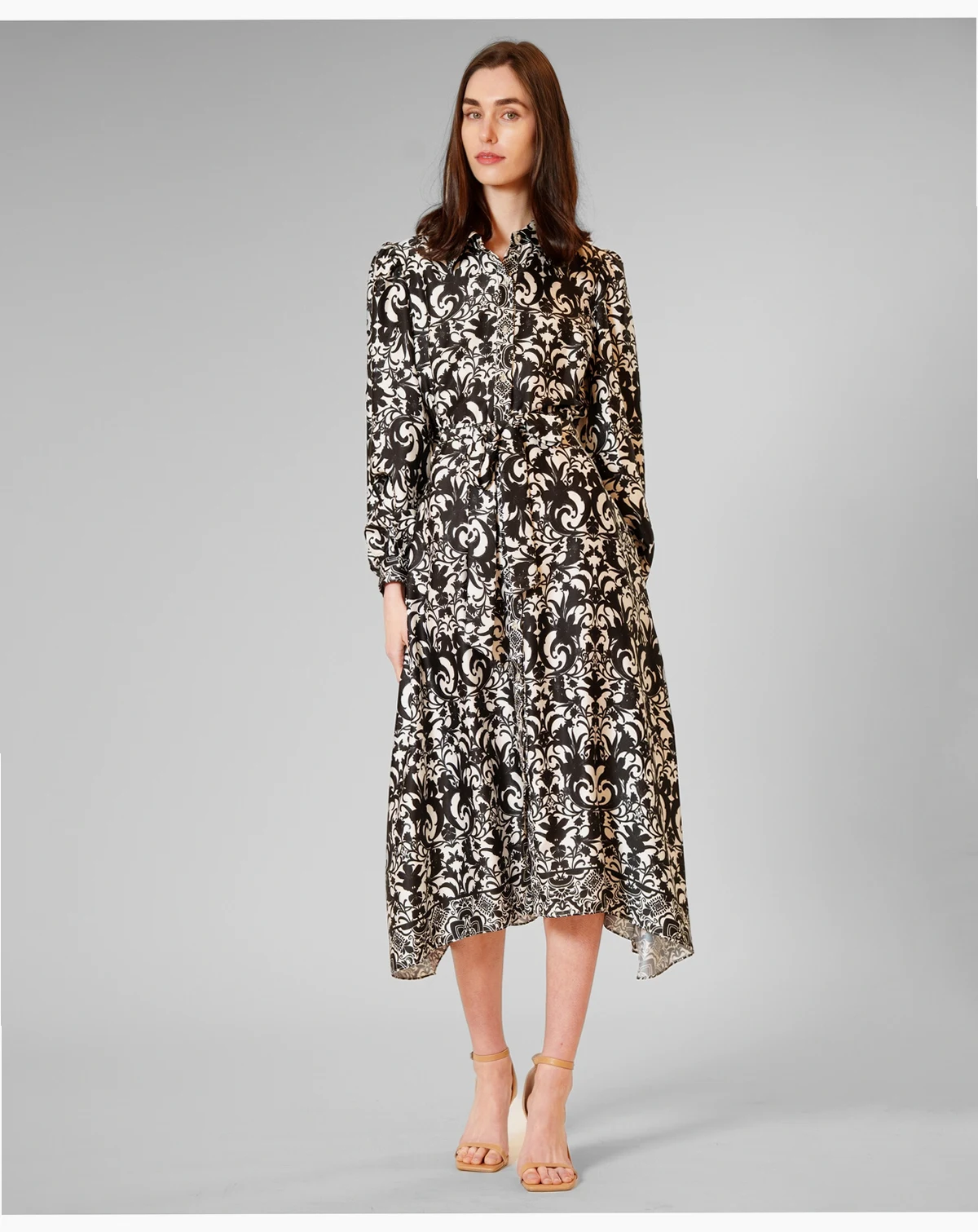 Women's Long-Sleeve Collared Dress
