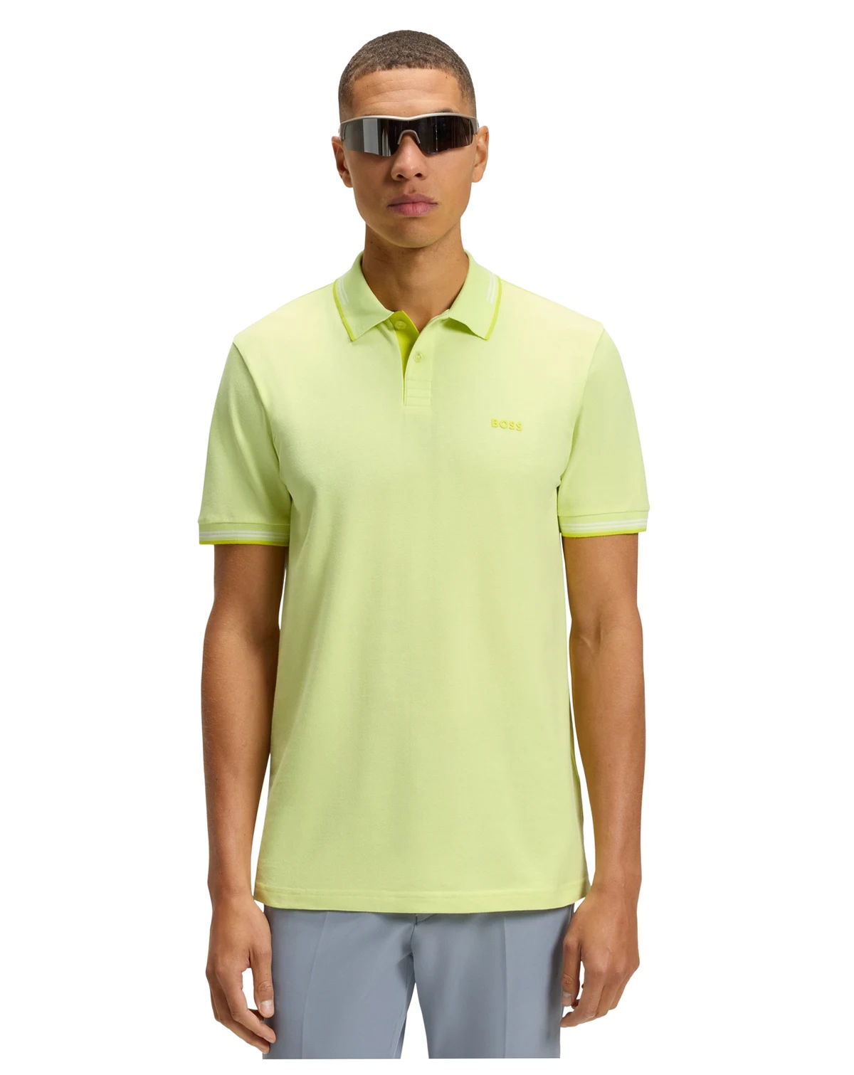 Men's Branding Stretch-Cotton Slim-Fit Polo Shirt
