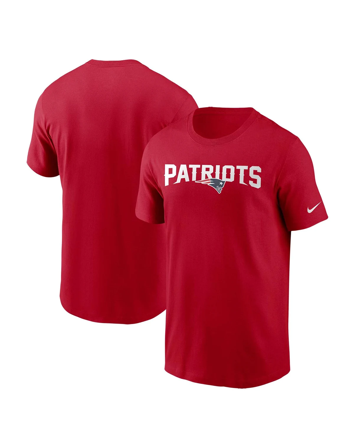 Men's Red New England Patriots Team Wordmark T-shirt