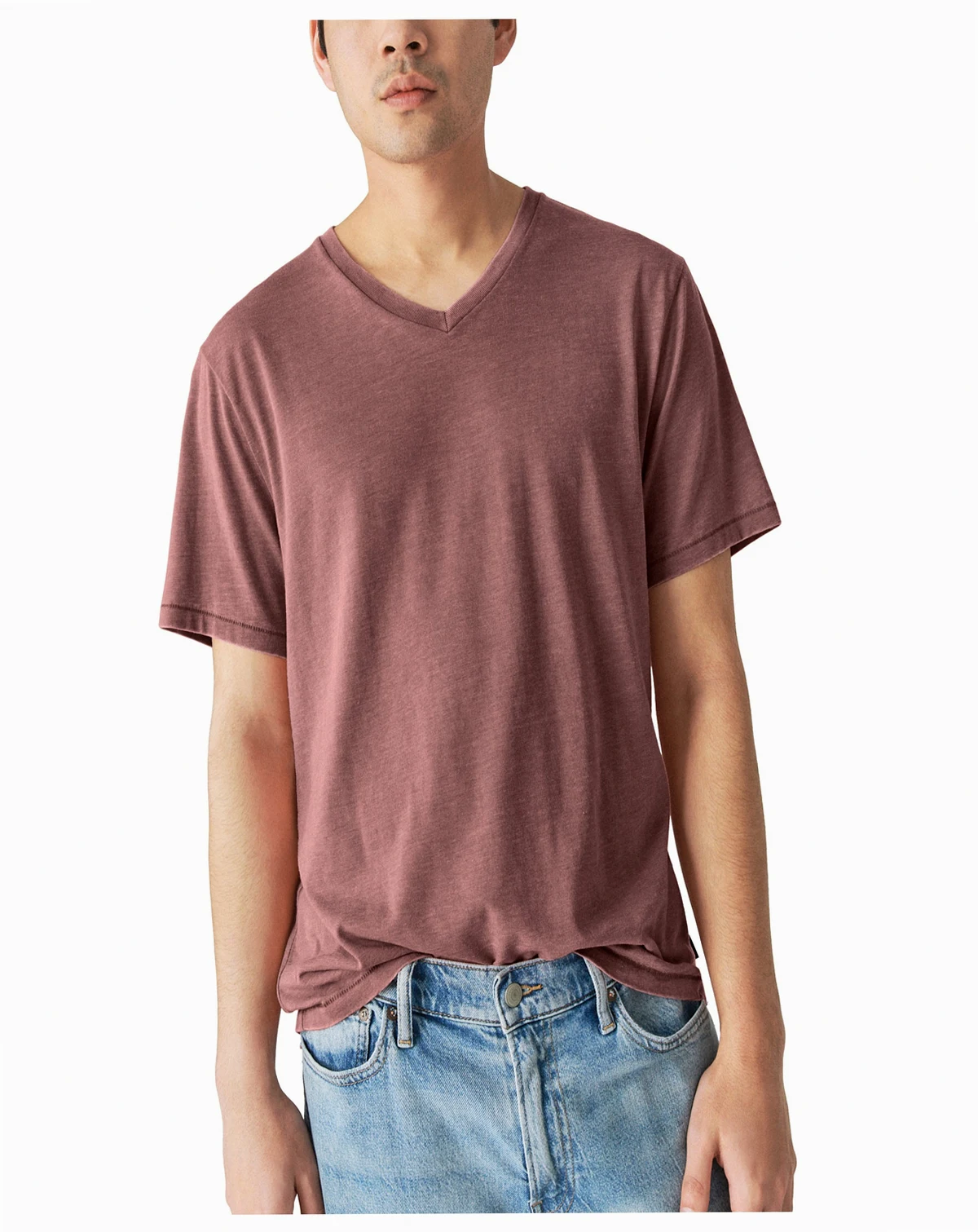 Men's Venice Burnout V Neck Tee T-shirts