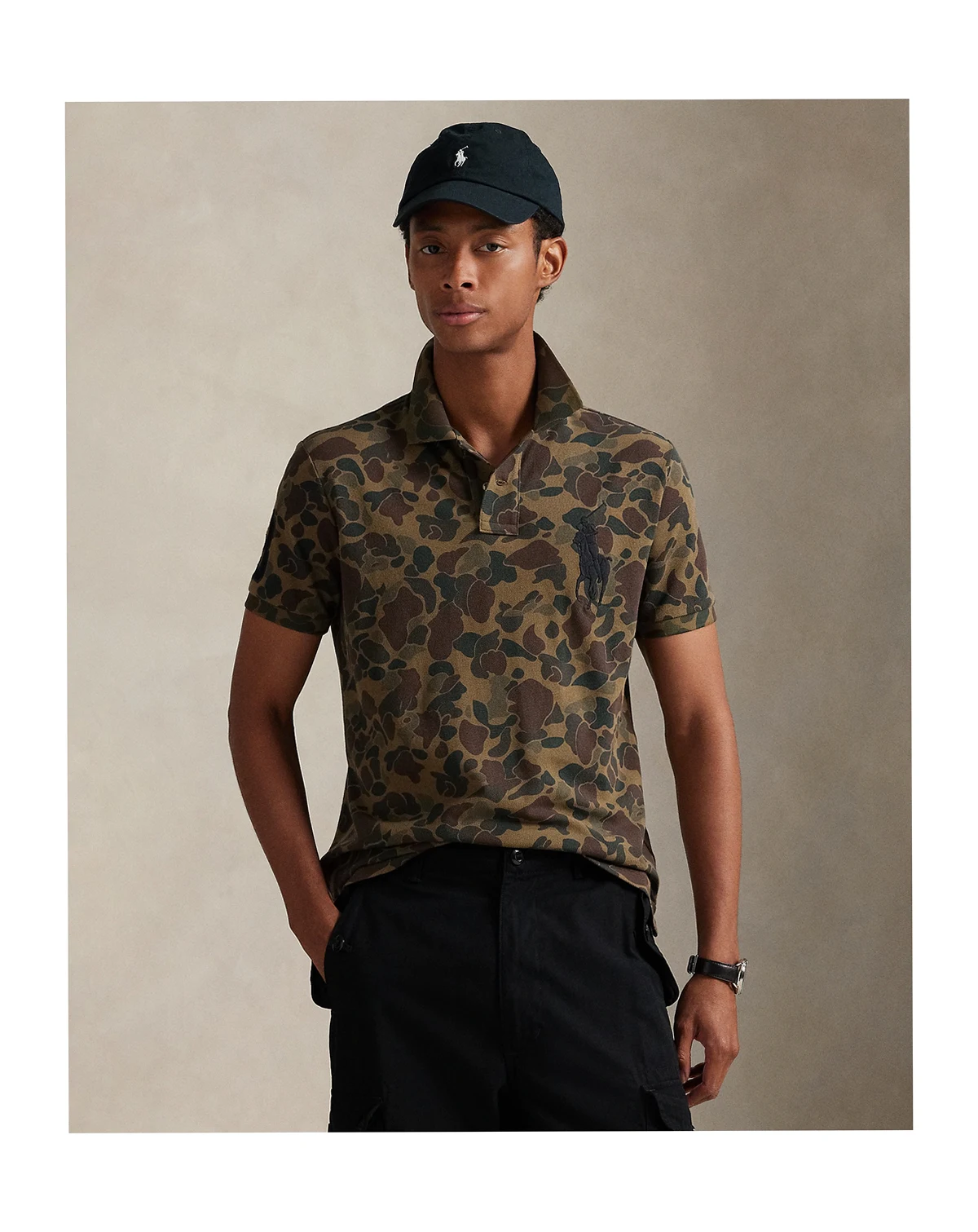 Men's Short Sleeve Animated Polo Shirt