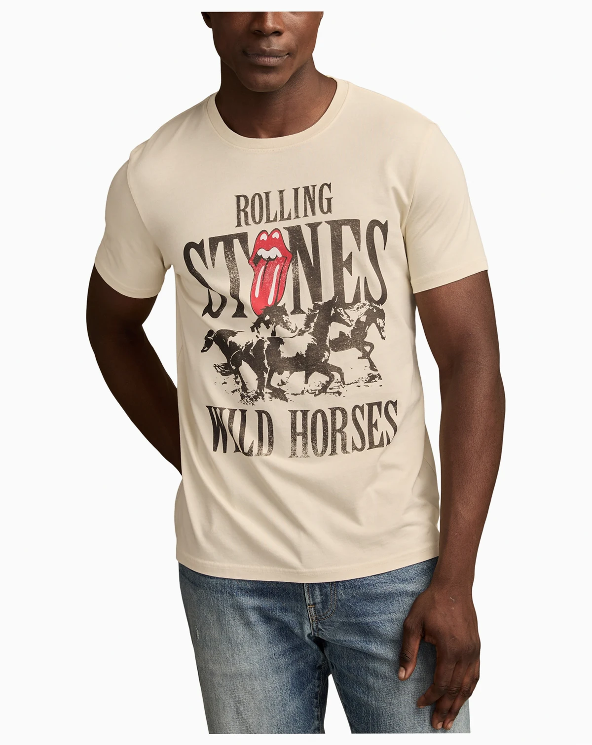 Men's Rolling Stones Horse Printed T-Shirt