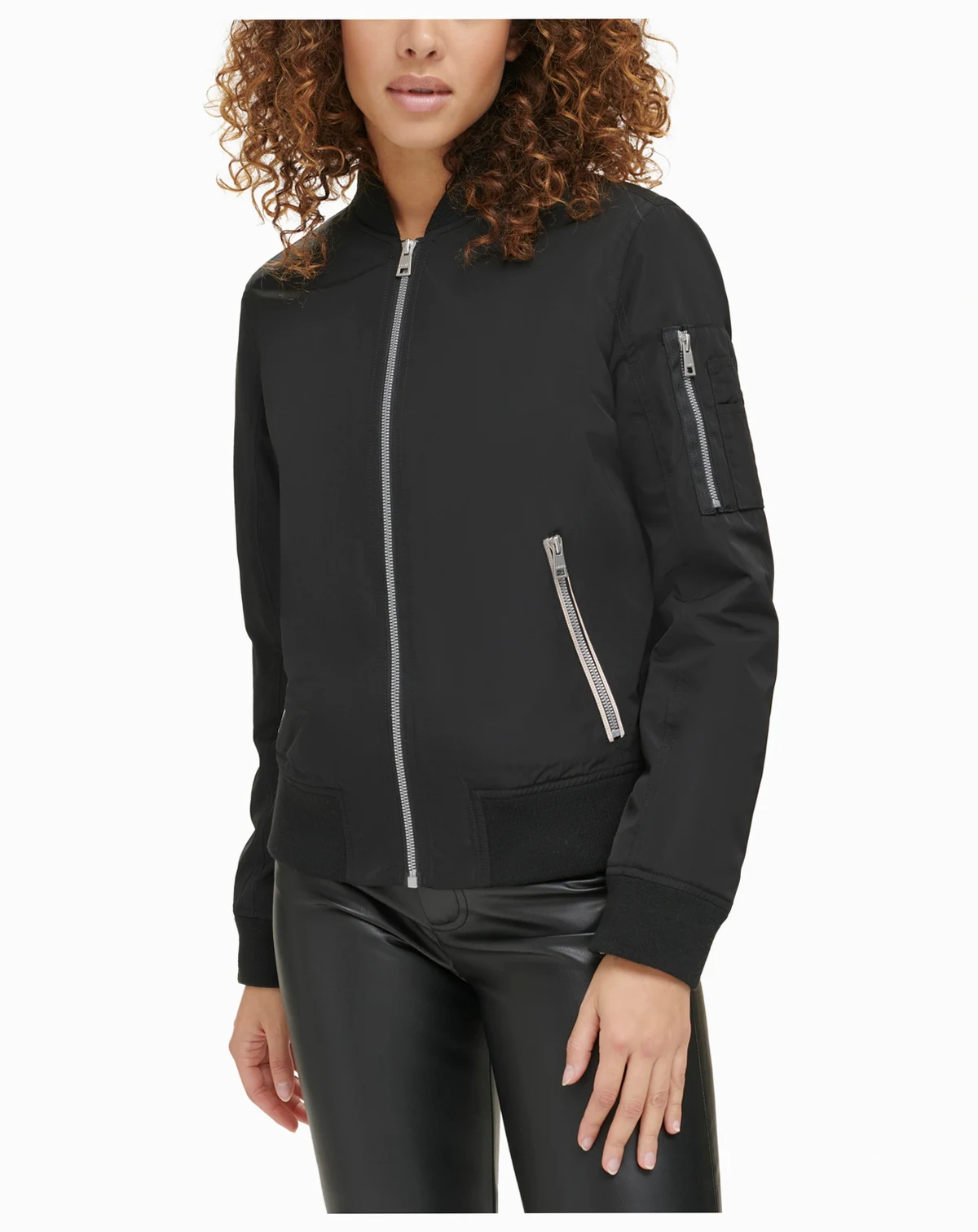 Women's Lightweight Zip-Detail Bomber Jacket