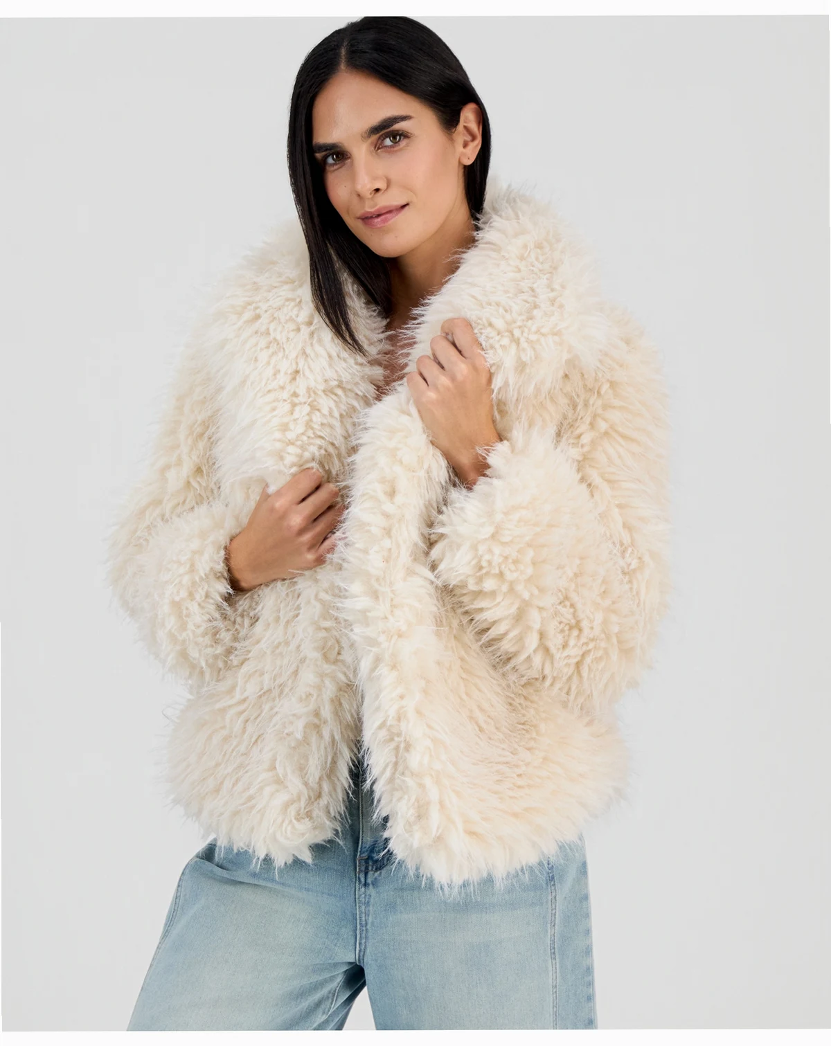 Women's Shaggy Faux-Fur Jacket, Macy's Exclusive