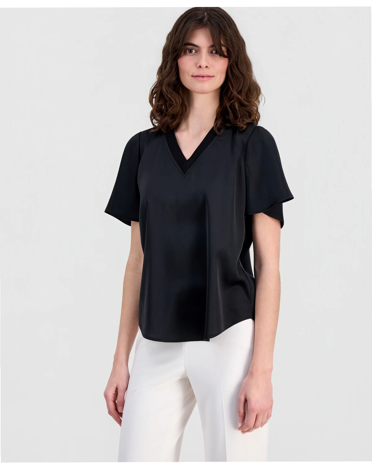 Women's V-Neck Short-Sleeve Top