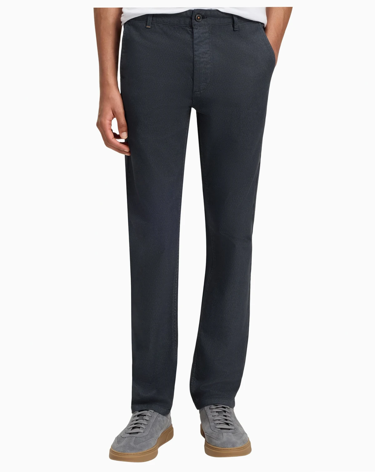 Men's Printed Stretch Cotton Slim-Fit Pants