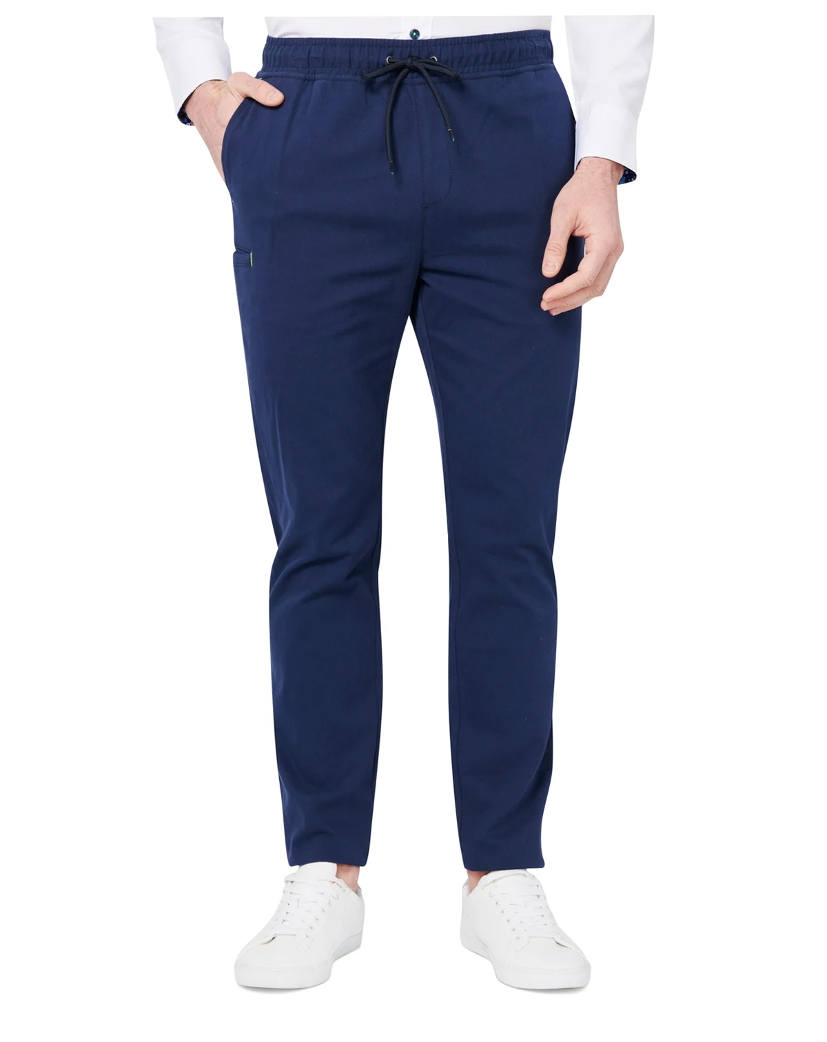 Men's Slim Fit Solid Drawstring Pants