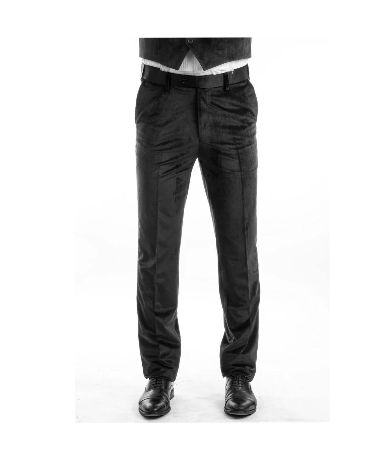 Men's Skinny Modern Fit Velvet Tuxedo Dress Pants