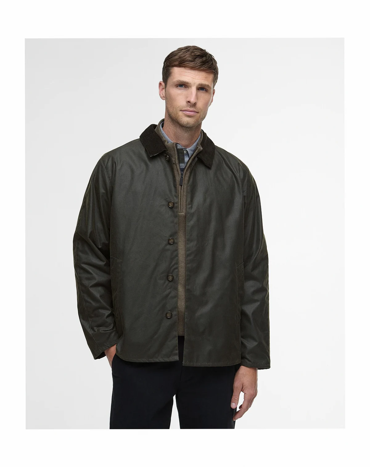 Men's Short Lorden Wax Mac Collar Jacket