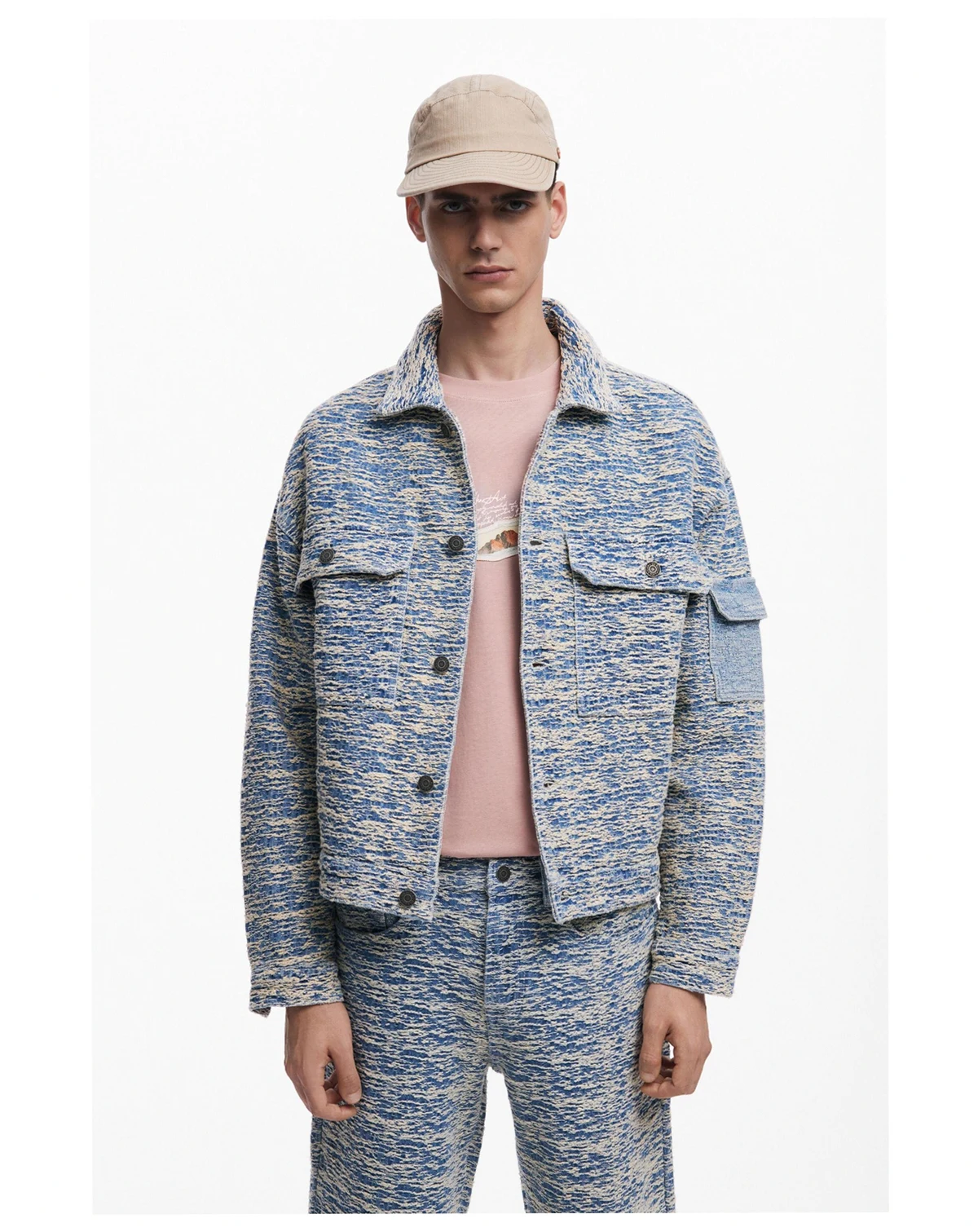 Men's Mottled denim jacket