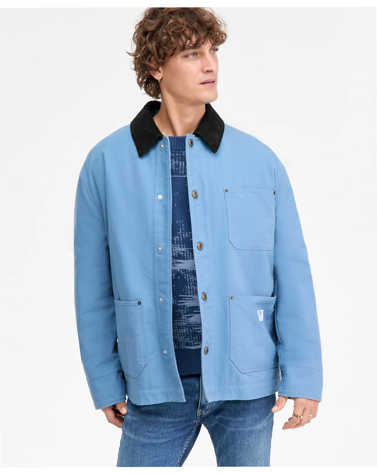 HUGO by Men's Brams Contrast-Collar Flannel-Lined Jacket