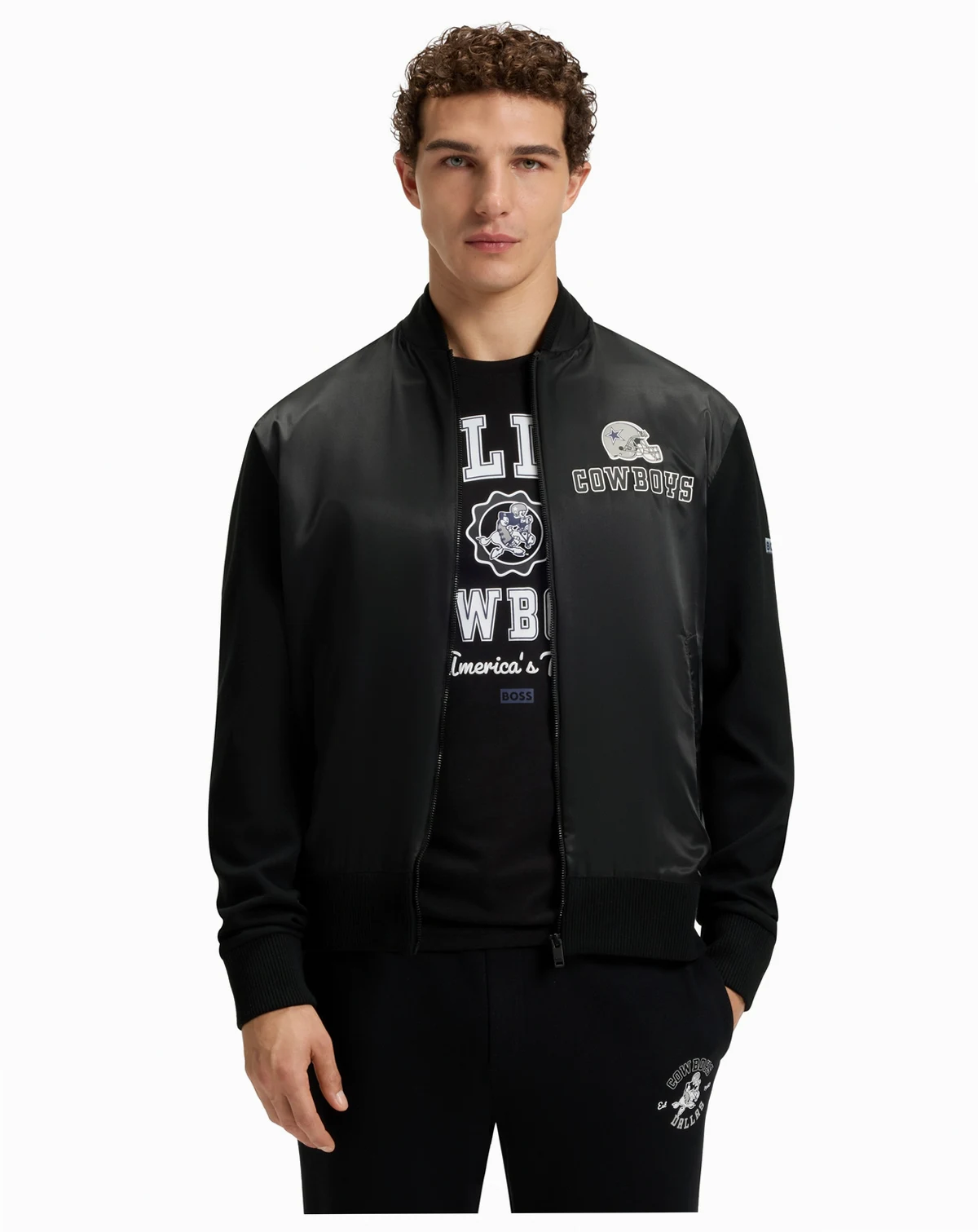 BOSS x DALLAS COWBOYS Helmet Graphic Bomber Jacket