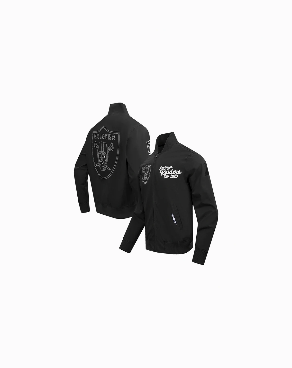Men's Black Las Vegas Raiders Paint The City Twill Full-Zip Jacket