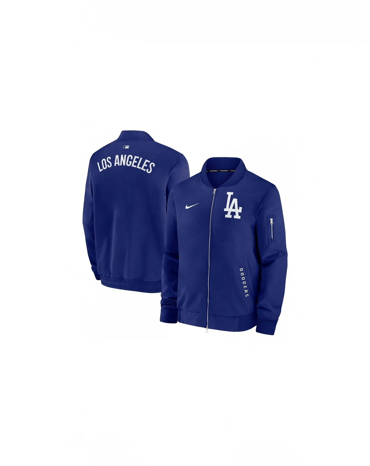 Men's Royal Los Angeles Dodgers Authentic Collection Dugout Full-Zip Bomber Jacket