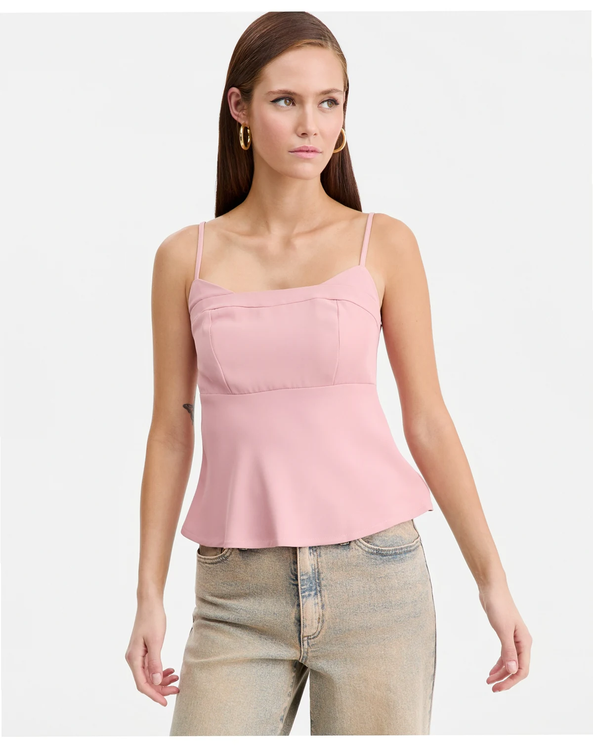 Women's Double Layered Peplum Camisole, Macy's Exclusive