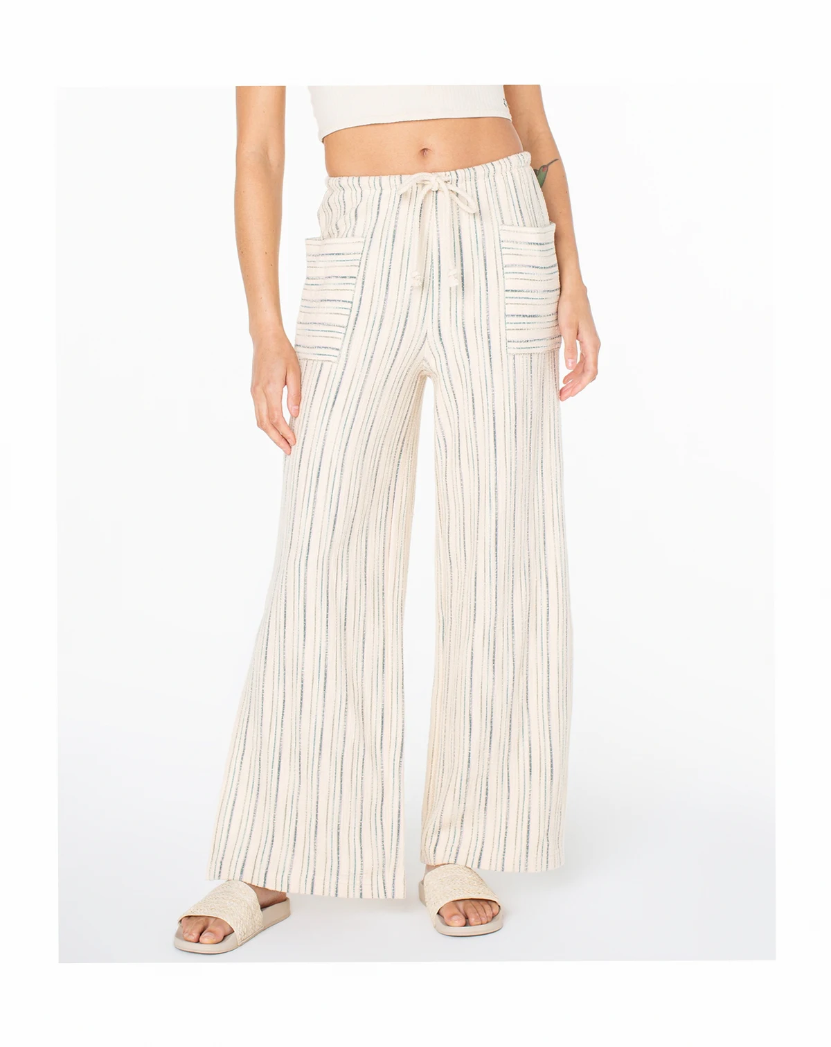 Women's High-Rise Beach Breeze Slub Stripe Pants