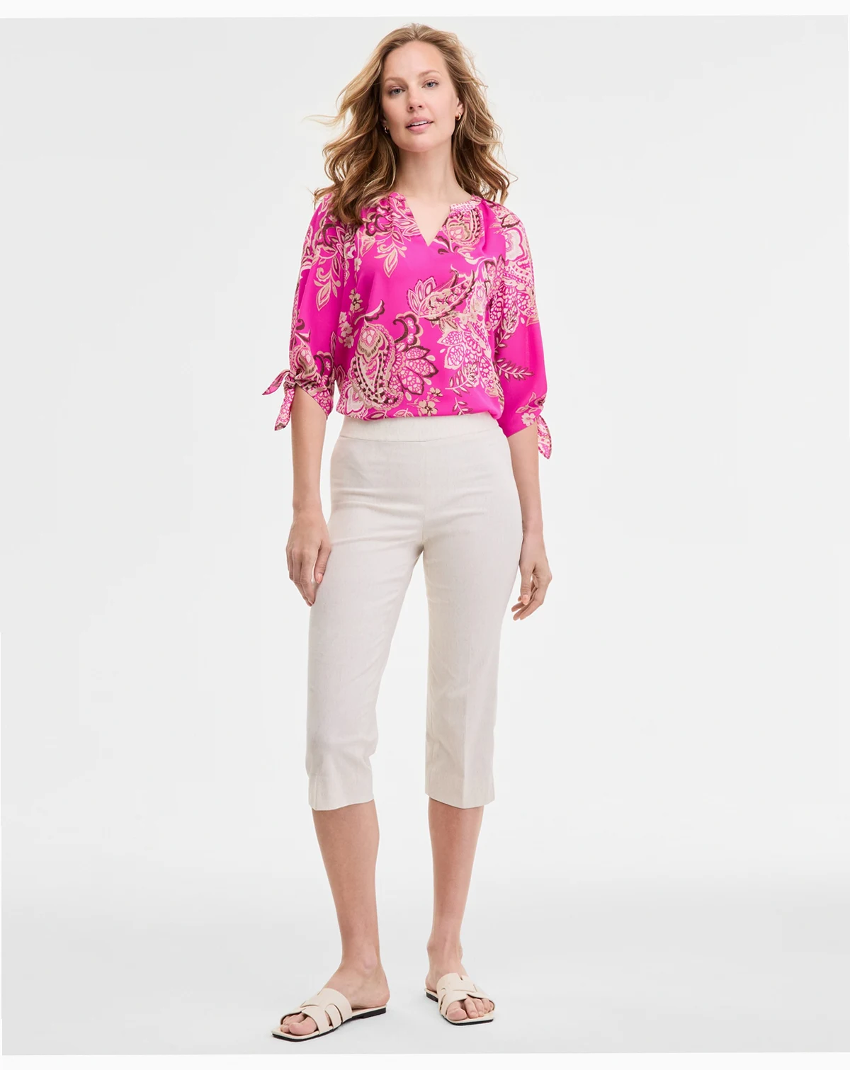 Women's Pull-On Cropped Stretch Capri Pants