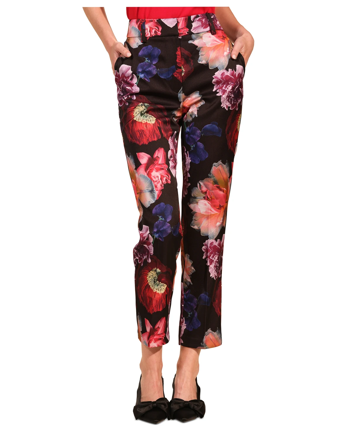 Women's Straight Leg Satin Pants