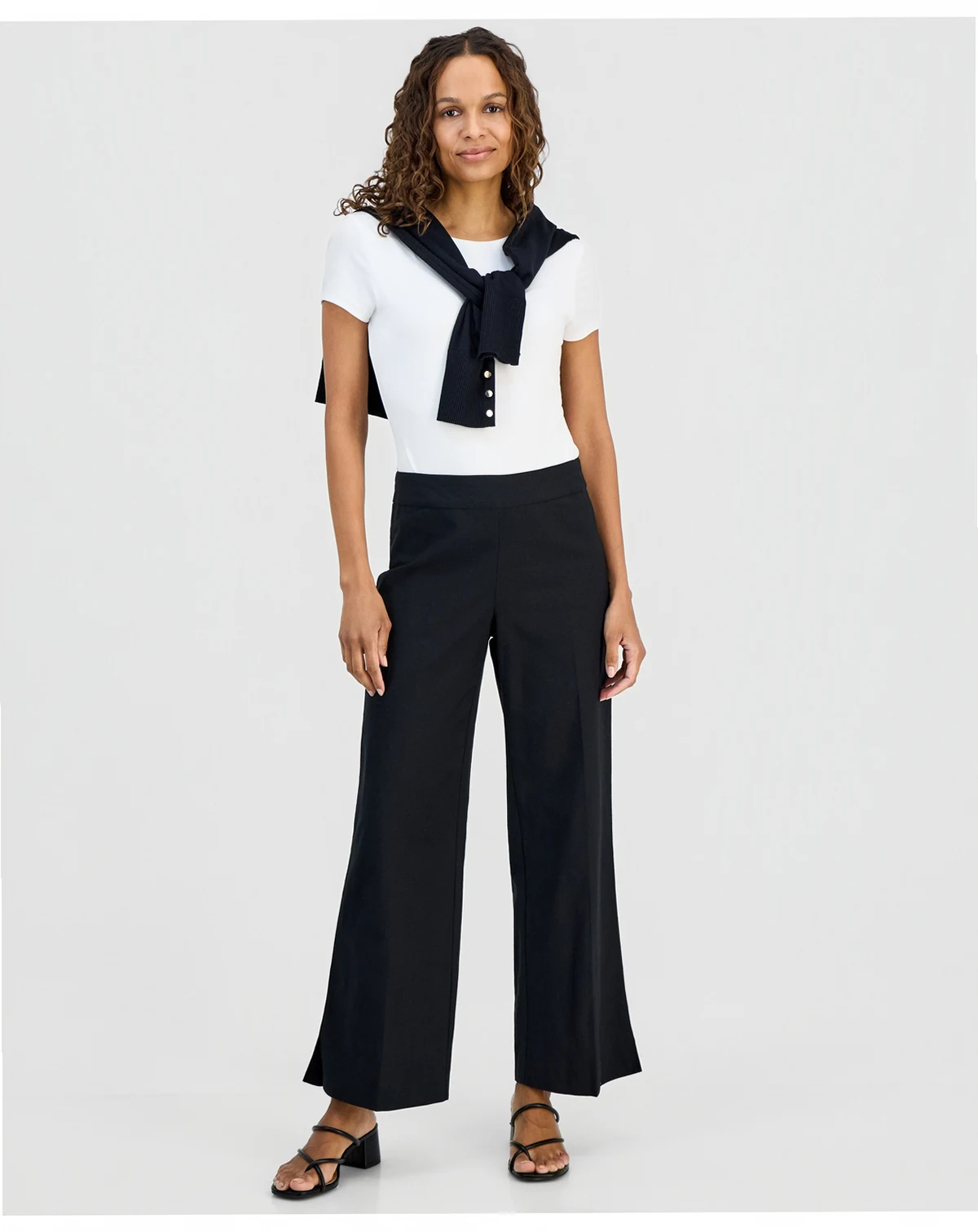 Petite Pull-On Wide-Leg Pants, Macy's Exclusive