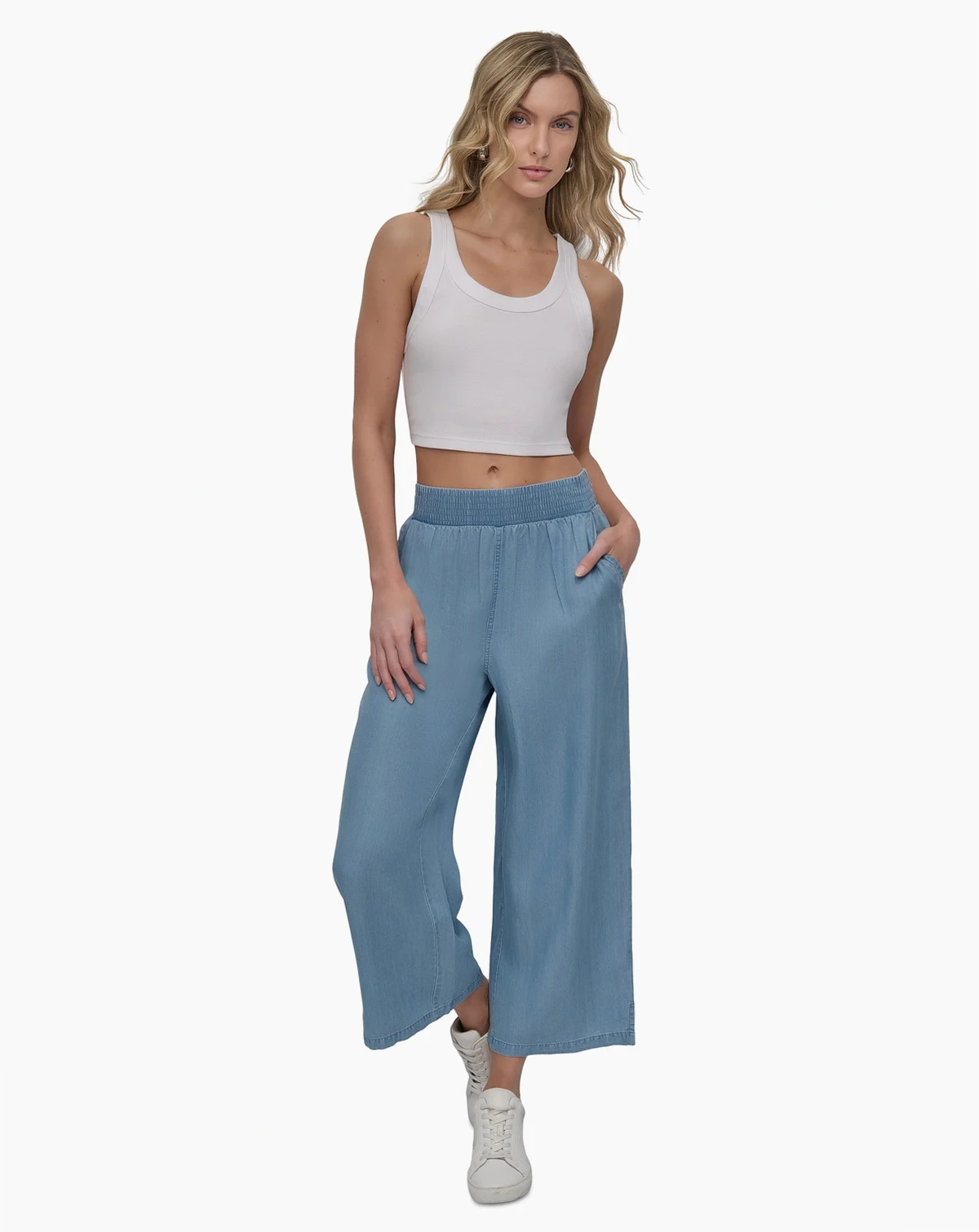 Women's Pull-On Wide-Leg Ankle Pants