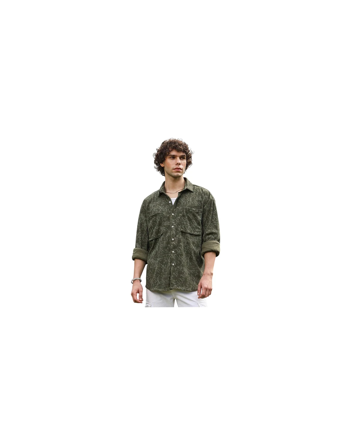 Men's Faded Corduroy Oversized Shirt