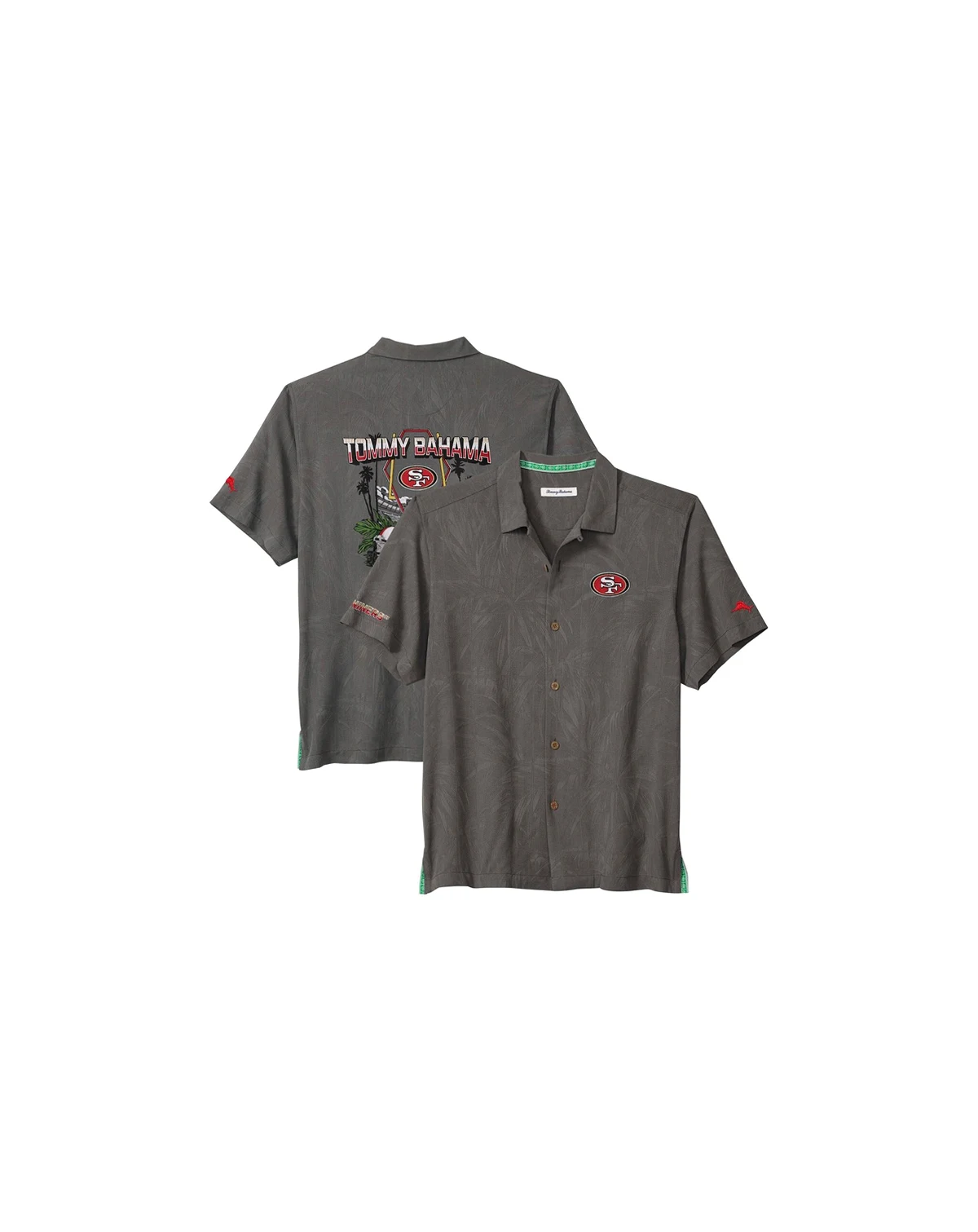 Men's Gray San Francisco 49ers Endzone Paradise COOLMAX Button-Up Shirt