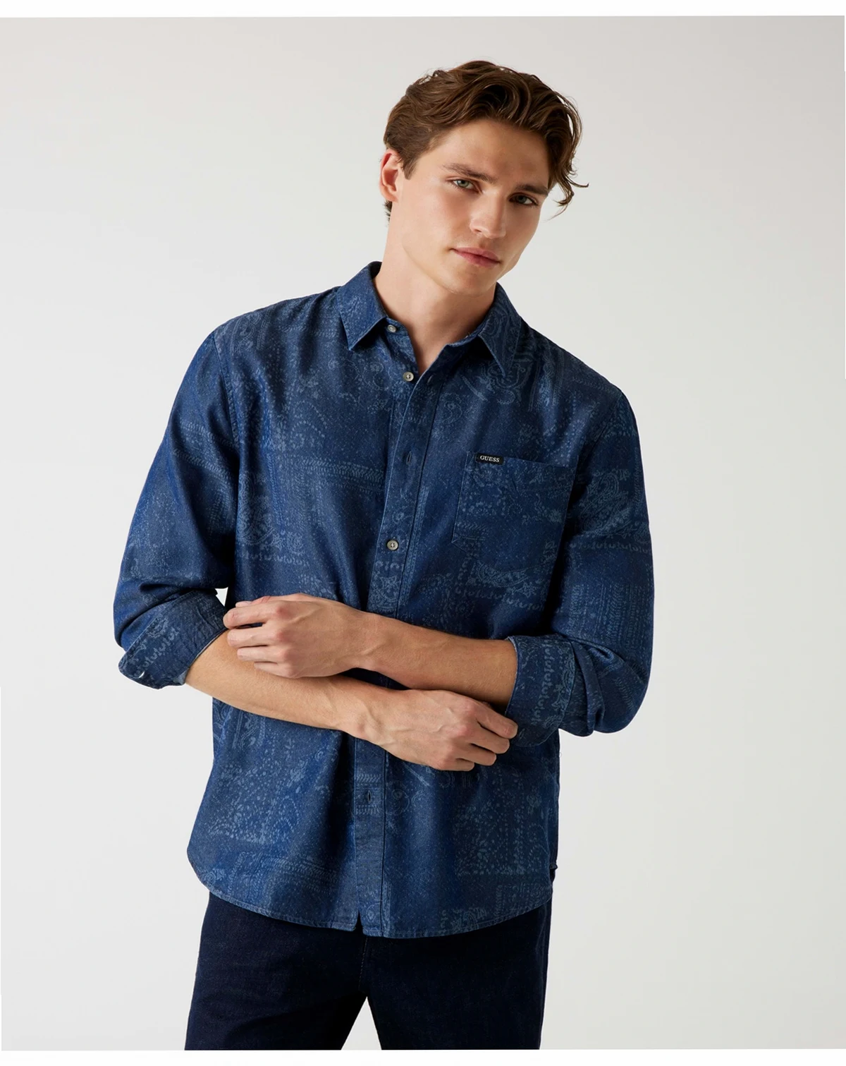 Men's Bandana Long-Sleeve Overshirt