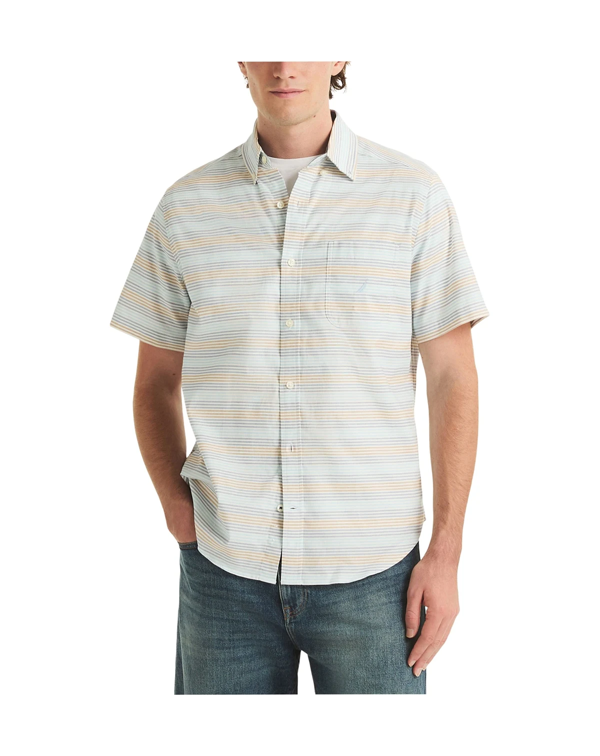 Men's Oxford Stripe Regular-Fit Shirt