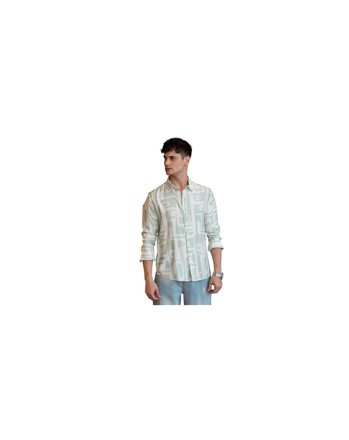 Men's Abstract-Deco Regular Shirt