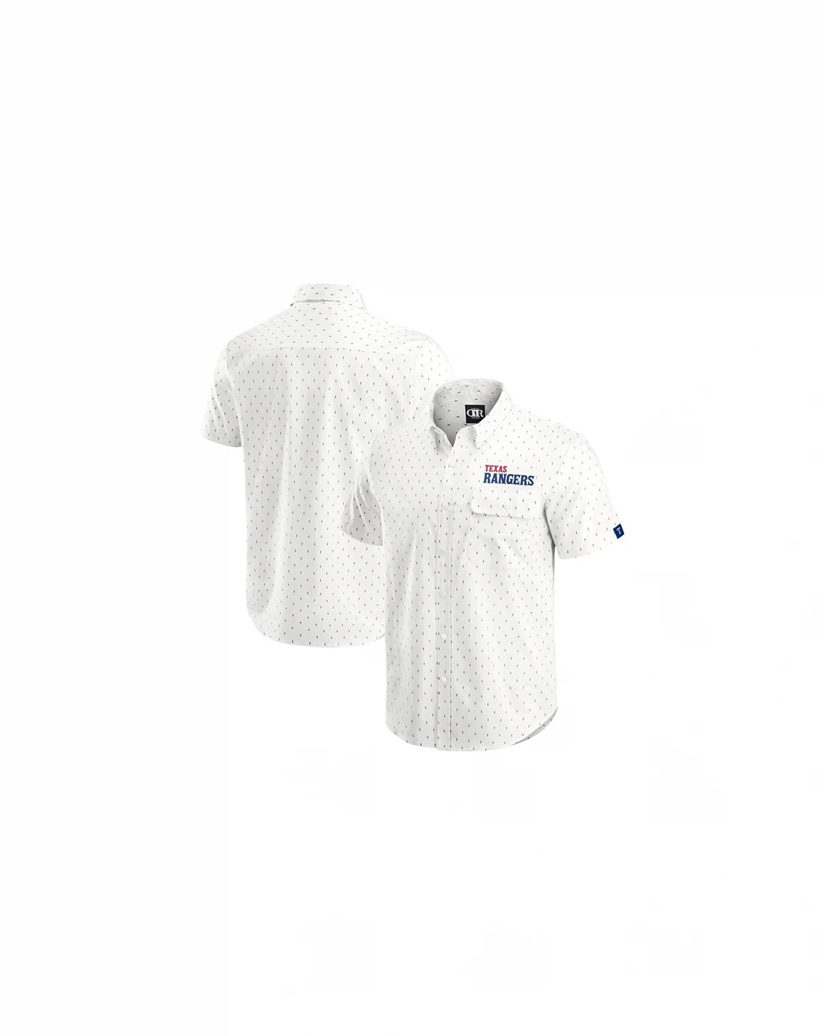 Darius Rucker Collection by Men's Cream Texas Rangers Printed Button-Down Shirt