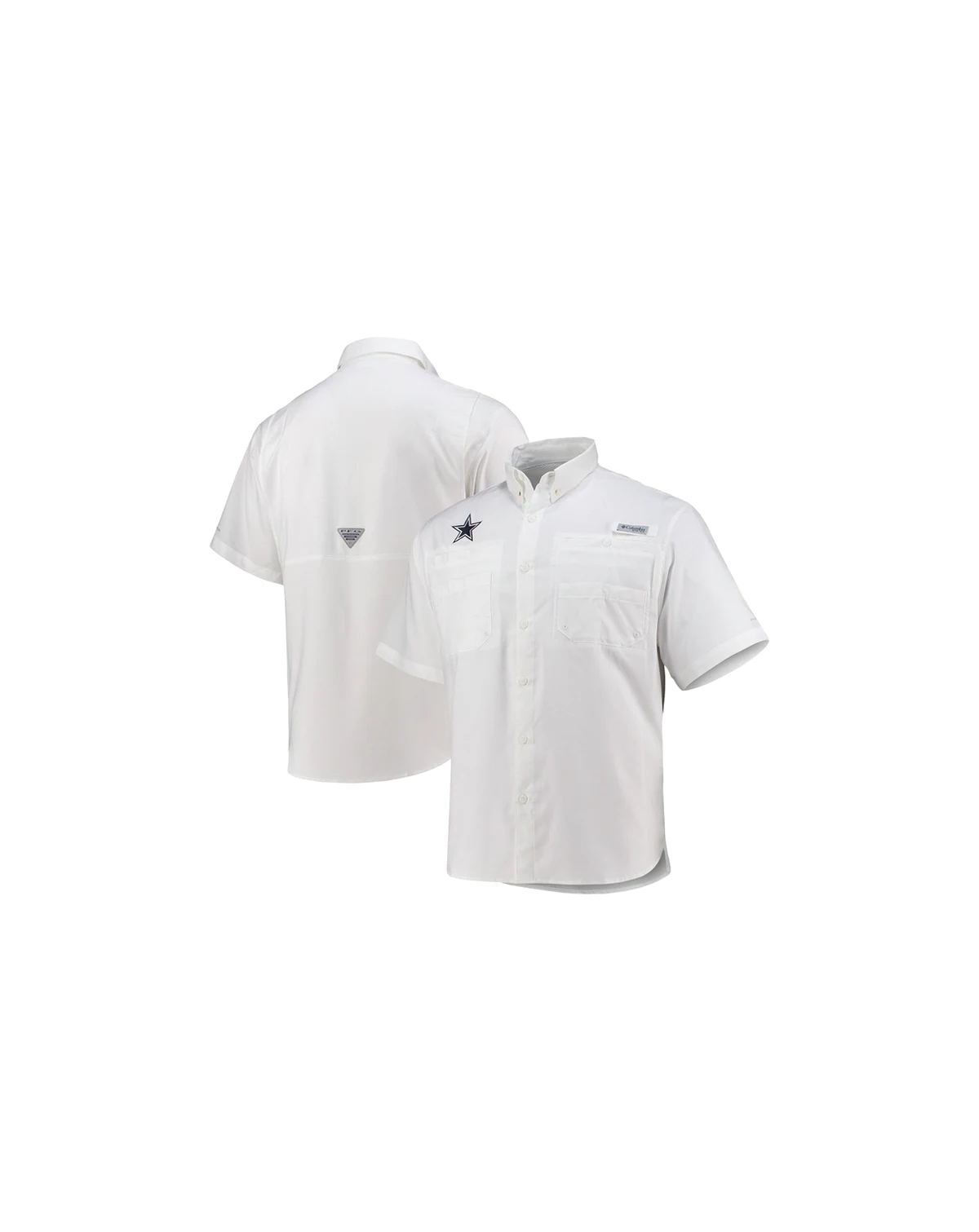 Men's PFG  White Dallas Cowboys Tamiami Omni-Shade Button-Down Shirt
