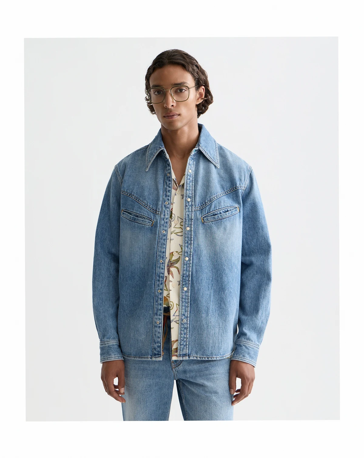 Men's Washed Denim Shirt