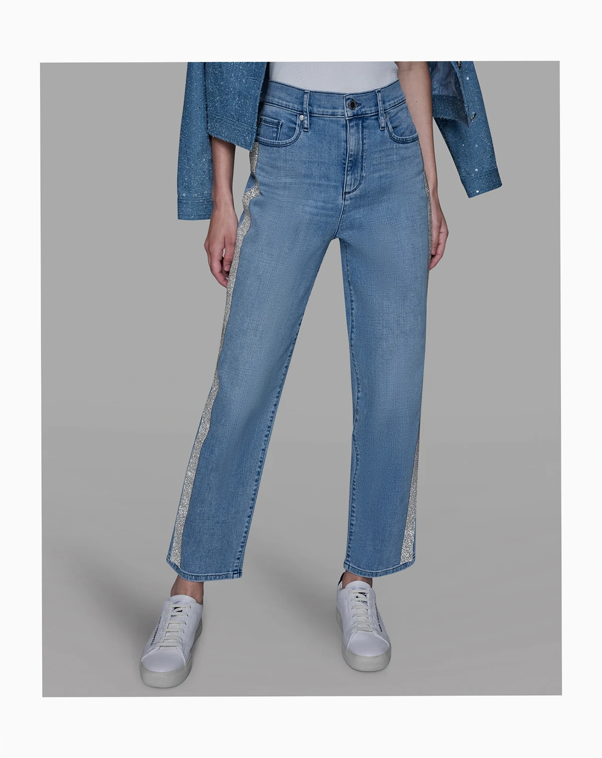 Petite Hotfix Detail Ankle Jeans