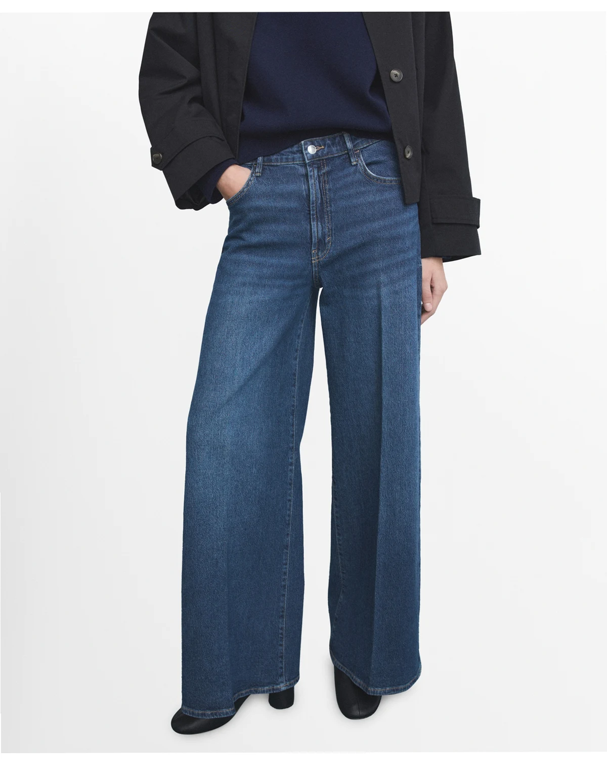 Women's High-Waisted Wide-Leg Jeans