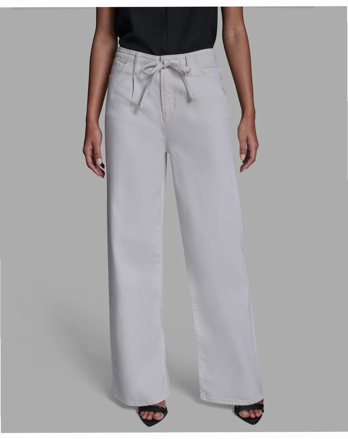 Women's Straight Leg Tie Waist Jeans