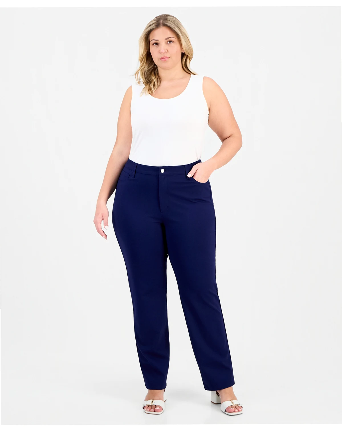 Plus Size Lexington Straight-Leg Modern Compression Pants
