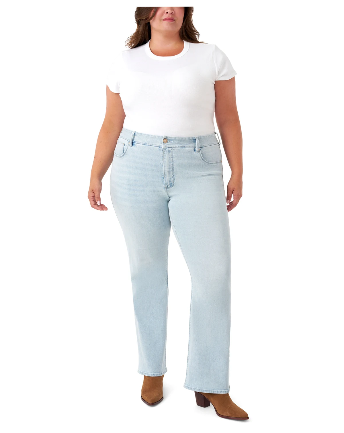 Plus Size Tummyless Bootcut Jeans