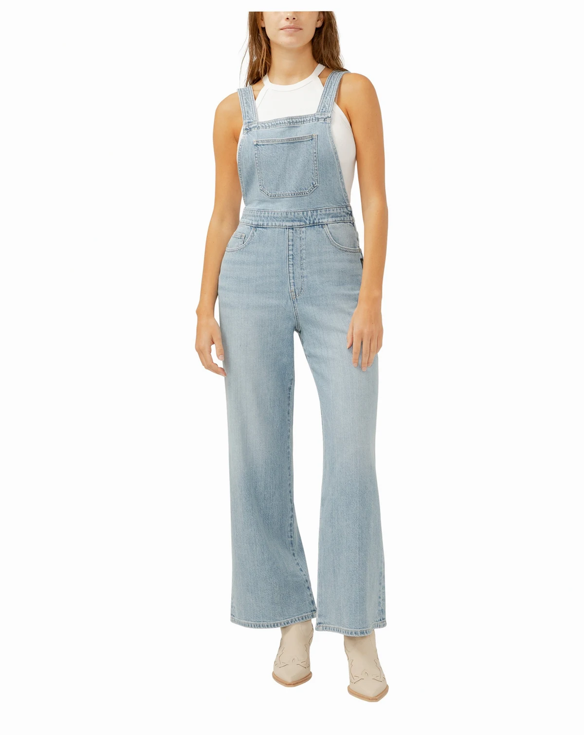 Women's Wide Leg Overall Jeans