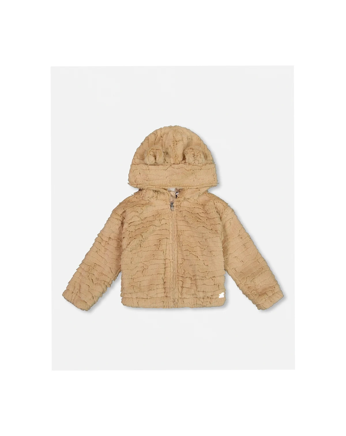 Girl Faux Fur Hooded Jacket Nougat - Toddler|Child