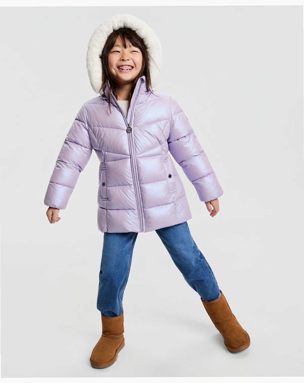 Toddler and Little Girls Stadium Puffer Jacket