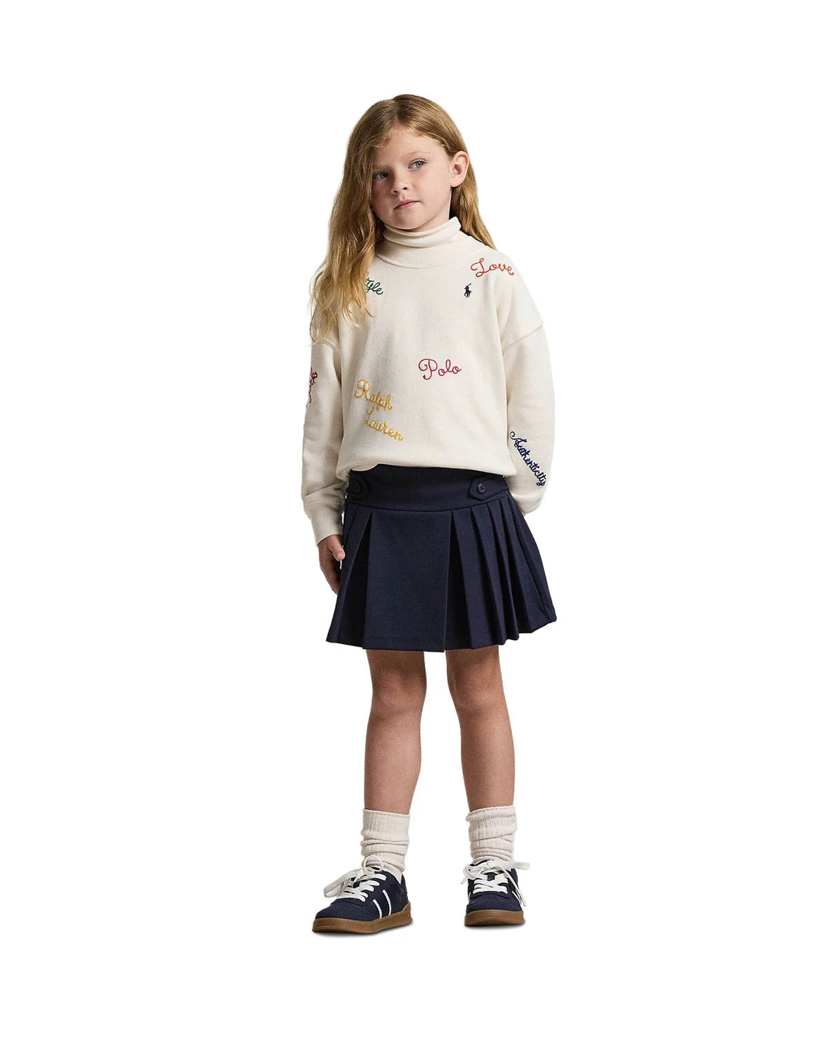 Girls 2T-6X Pleated Ponte Skort