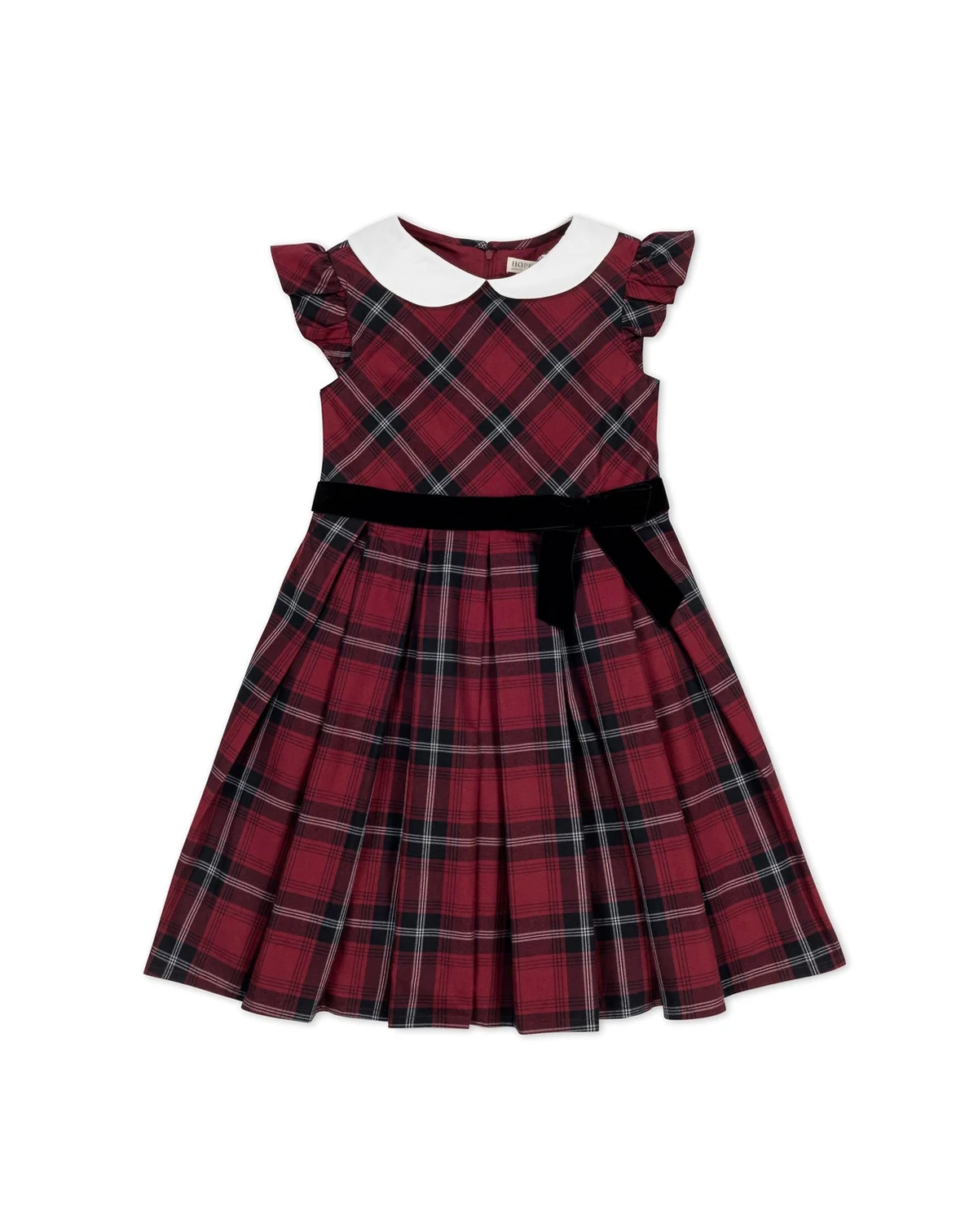 Toddler Girls Organic Flutter Sleeve Peter Pan Collar Party Dress