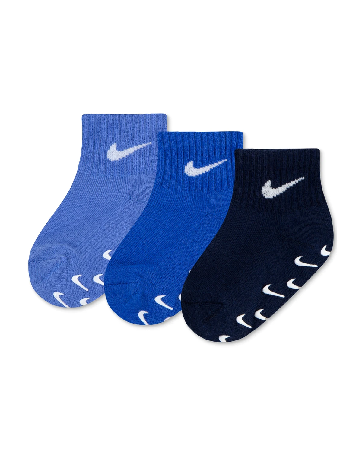 Baby and Toddler Logo Gripper Ankle Socks, 3 Pack