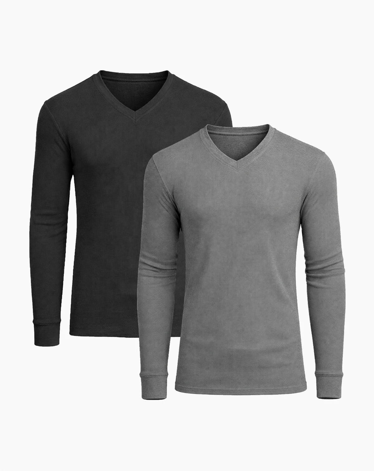 Men's Long-Sleeve V-Neck Thermal Shirt, 2-Pack