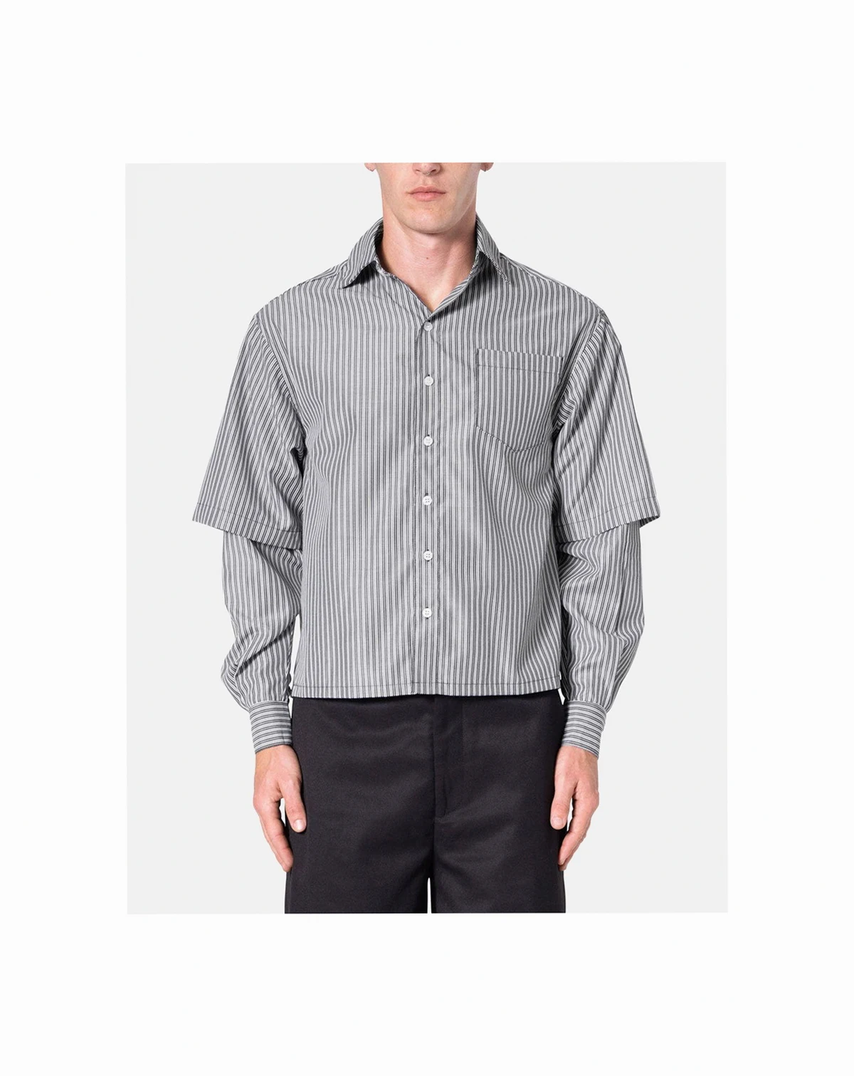 Loiter Men's Double Layer Pinstripe Shirt